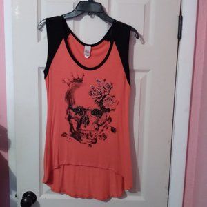 Skull Flowy Tank Top